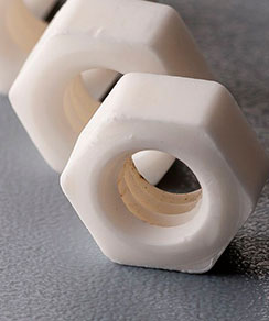 Quartz Ceramic China lug nut made from ceramics material